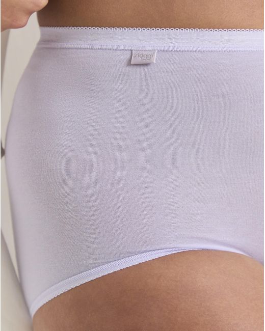 Sloggi Purple 6Pk Basic Maxi Briefs Lilac Multi