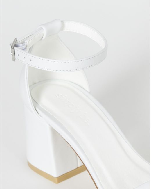 Simply Be Blue Barely There Sandals Extra Wide Fit