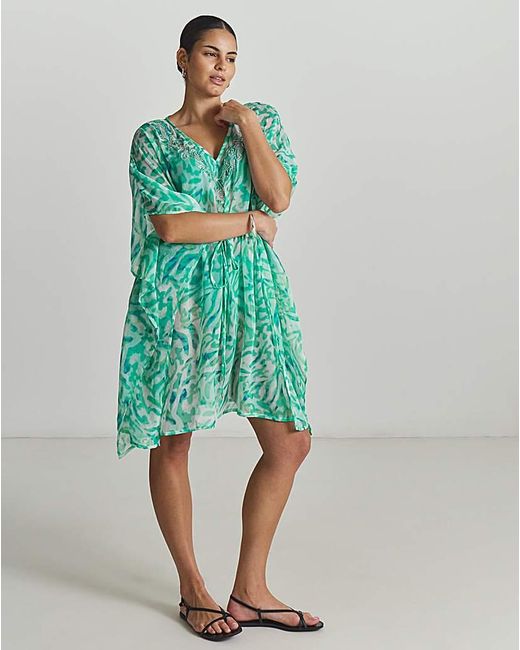 MAGISCULPT Green Embellished Kaftan