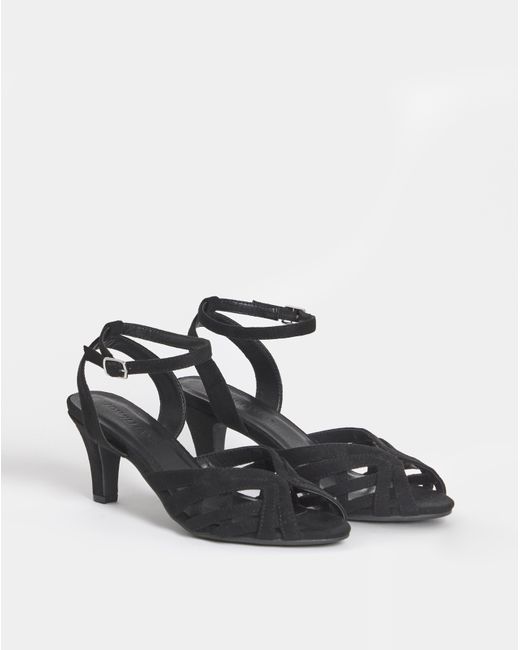 JD Williams Green Round Toe Caged Heels Extra Wide