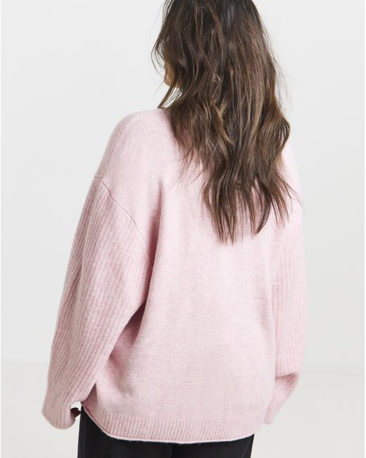 Tommy Hilfiger Pink Melange Flag Sweater