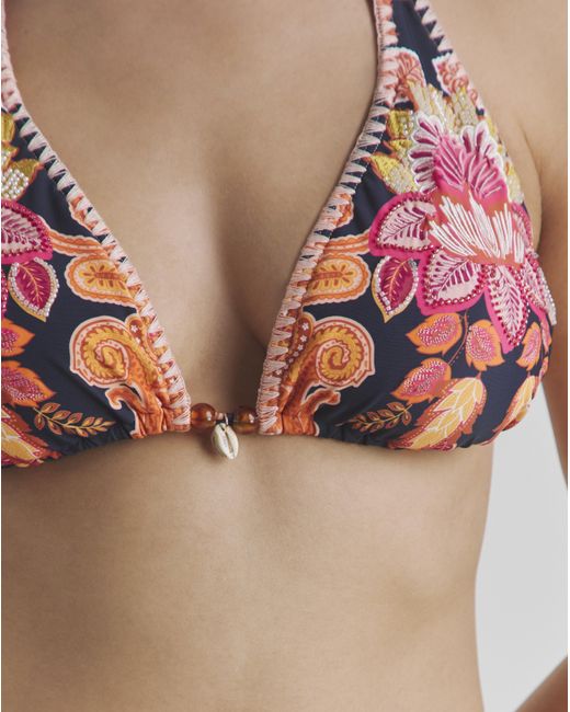 Figleaves Pink Frida Detail Triangle Bikini