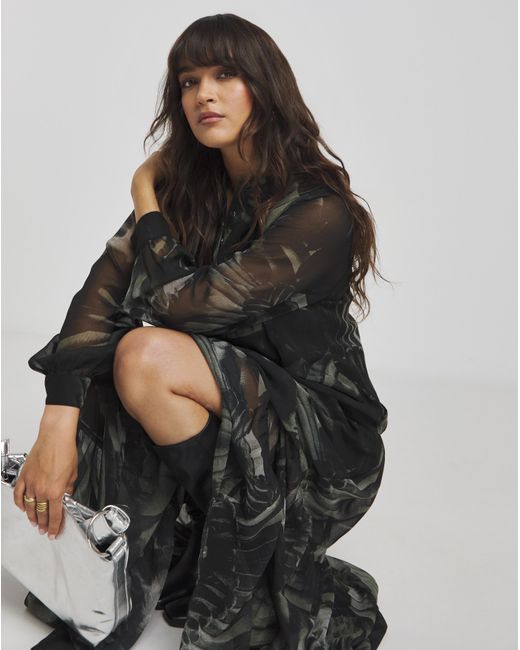 Religion Black Infinity Maxi Dress