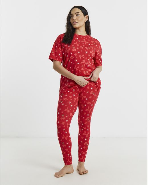 Simply Be Red Value 2 Pack Pj Set