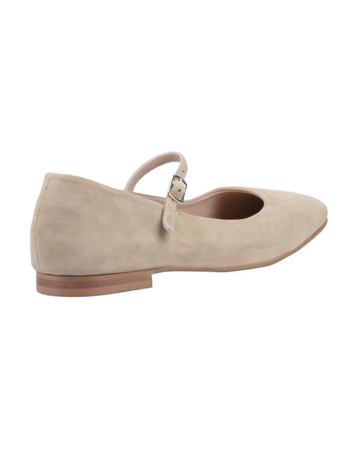 Hush Puppies White Pasha Suede Ballerina