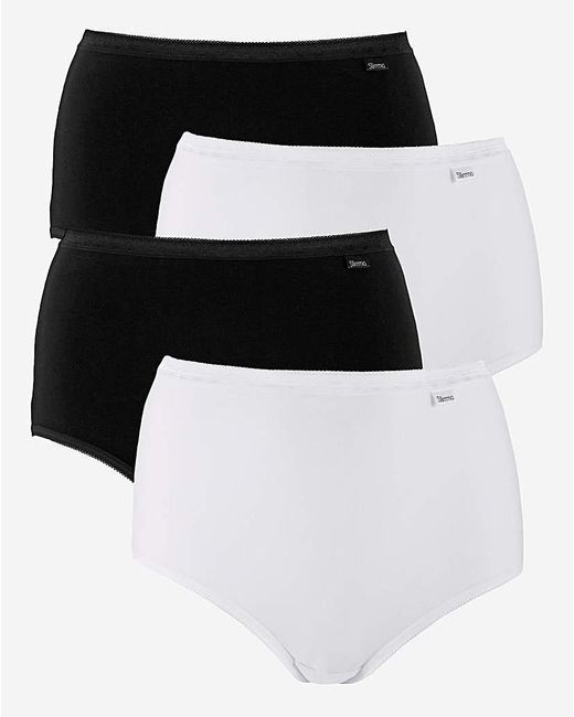 Slimma Black 4 Pack Full Knickers