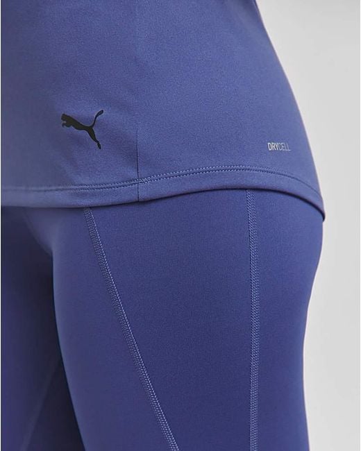 PUMA Blue Essentials Racerback Tank