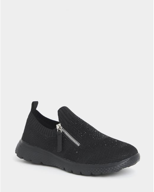 Cushion Walk Black Knit Trainers Exwide