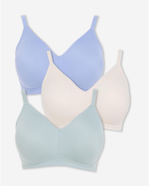Pretty Secrets Blue 3 Pack Claire Micro Nw Full Cup Bras