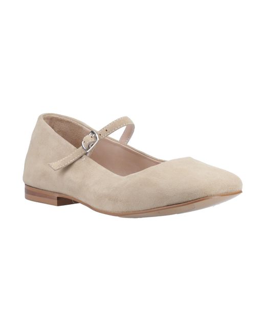 Hush Puppies White Pasha Suede Ballerina