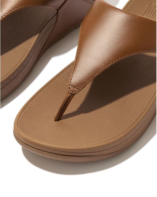 Fitflop Blue Fit Flop Lulu Toe Post Leather
