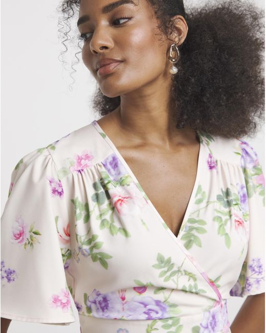 Flounce London White Floral Maxi Dress