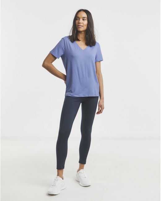 Skechers Blue Godri Serene V-Neck Top