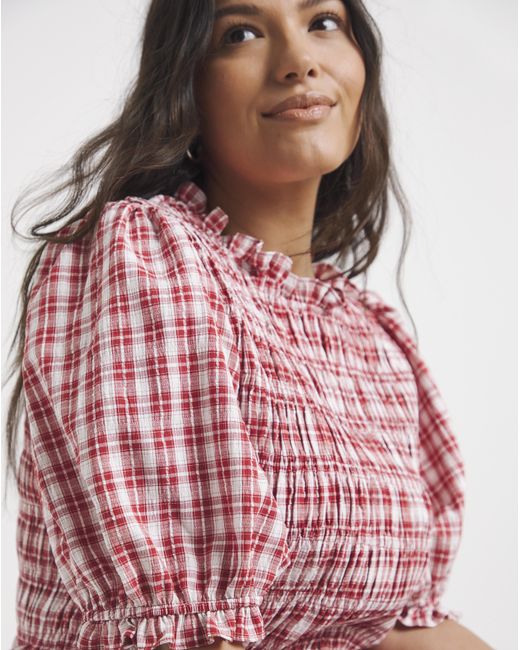 Simply Be Red Peplum Blouse