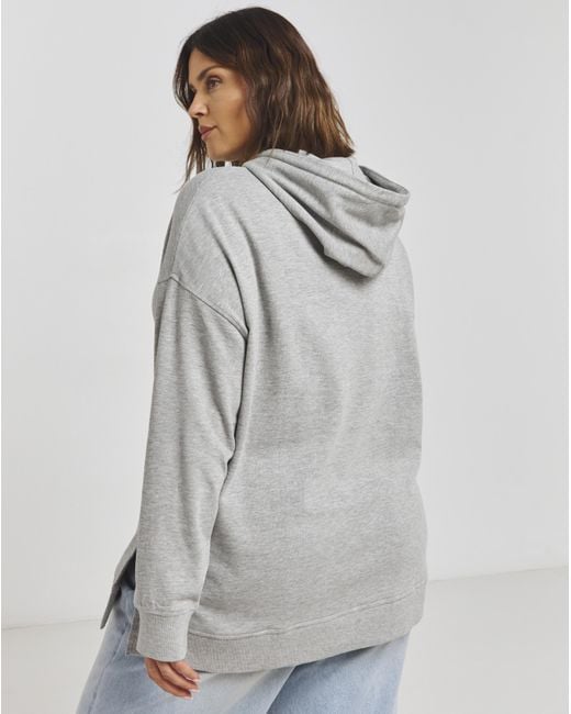 Simply Be Gray Core Oversized Hoodie