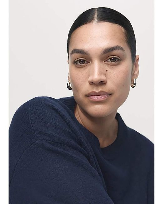 Mango Blue Crew Neck Sweater
