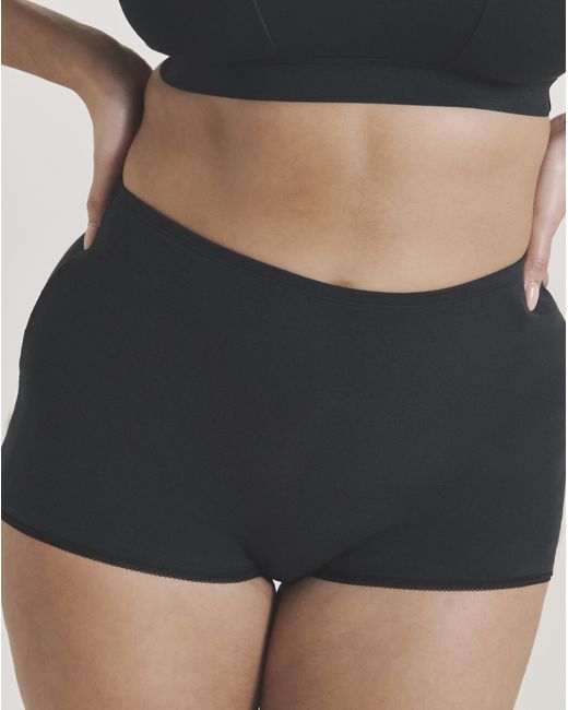 Pretty Secrets Black 4 Pack Comfort Short Knickers