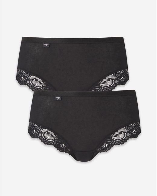 Sloggi White 2Pk Romance Maxi Knickers