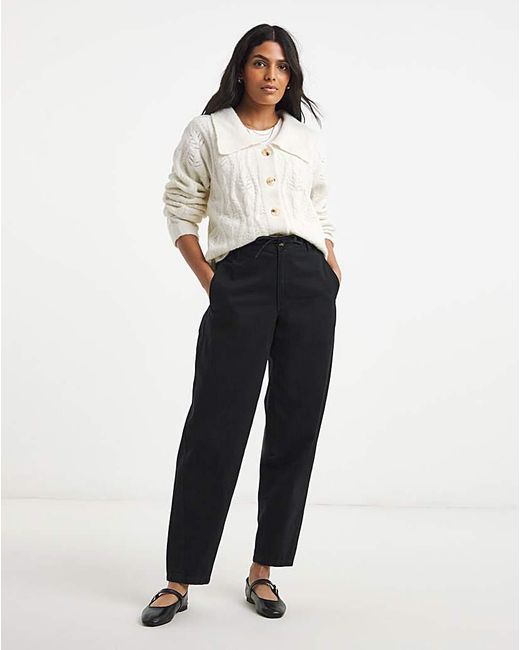 Simply Be White Adjustable Peg Leg Trouser