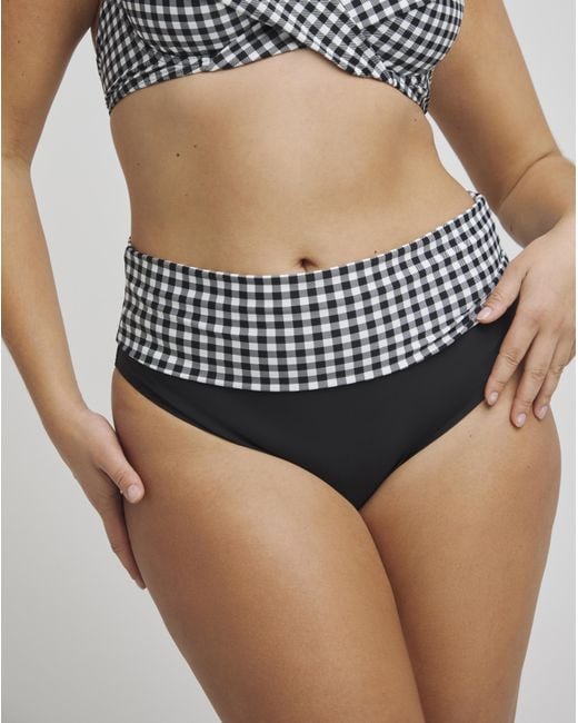 Figleaves Blue Tailor Fold Bikini Brief