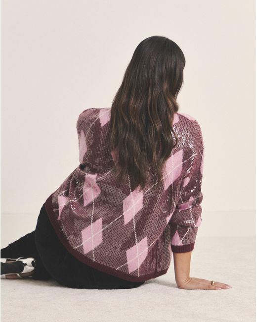 Simply Be Pink Clear Sequin Cardigan