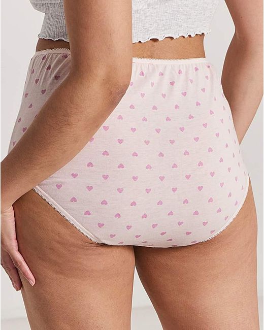 Pretty Secrets Pink 6 Pack Full Brief Knickers