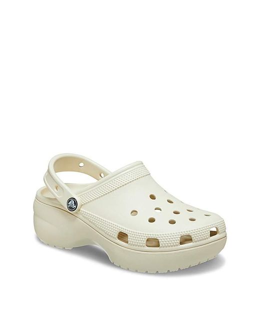 CROCSTM Natural Classic Platform Clogs D Fitour