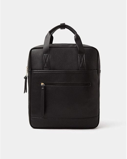 Accessorize Black Faux Leather Backpack