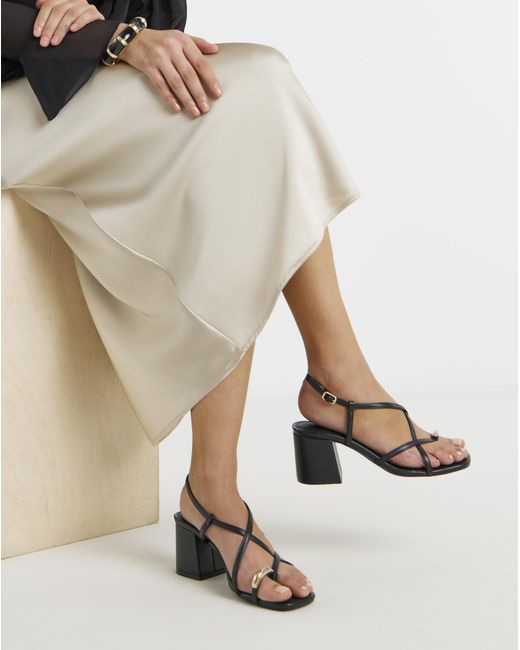 Simply Be Natural Toe Loop Heels Wide Fit