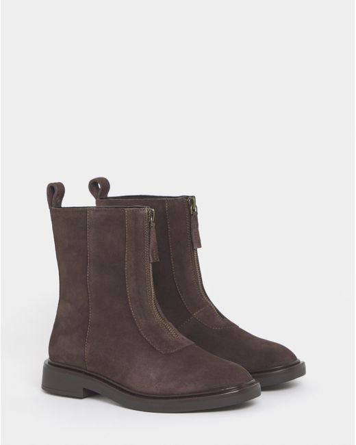 JD Williams Gray Zip Detail Ankle Boots E Fit