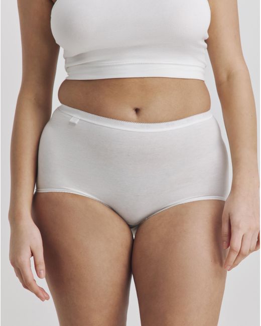 Sloggi White 6Pk Basic Maxi Knicker Multi