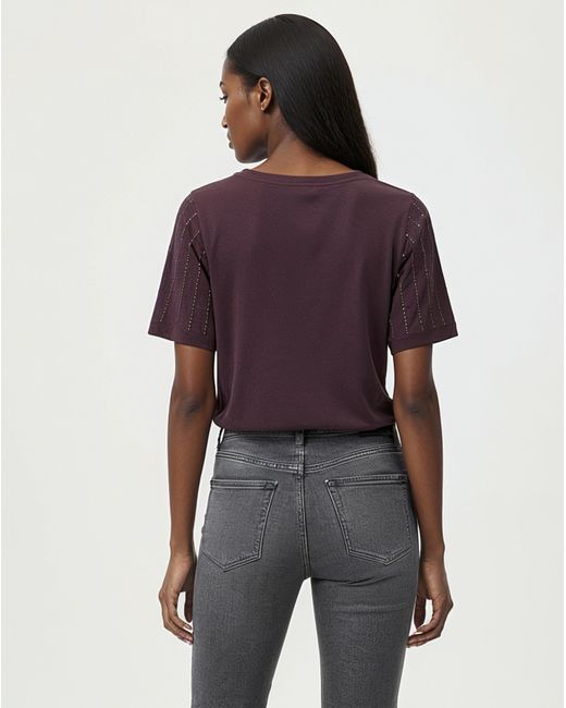 Religion Purple Relaxed Fit Sequin Graphic Tee