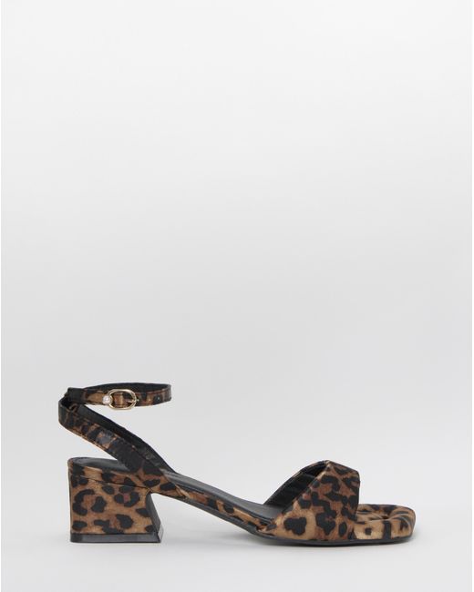 Simply Be Blue Barely There Low Block Heel Ex Wide