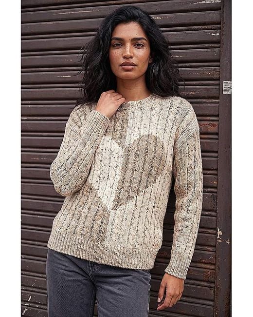 Roman Black Roman Colour Block Heart Knit Jumper