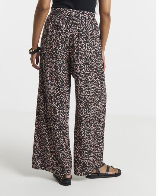 Simply Be White Linen Palazzo Trouser