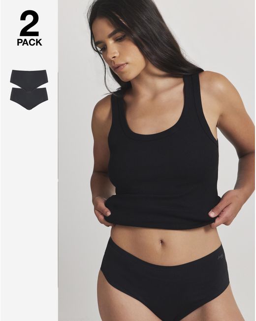 Sloggi Black 2Pk Zero One Midi Knicker