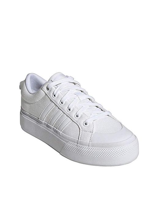 Adidas White Bravada 2.0 Platform Trainers