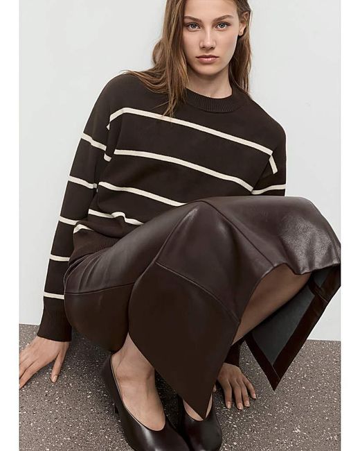 Mango Gray Stripe Sweater
