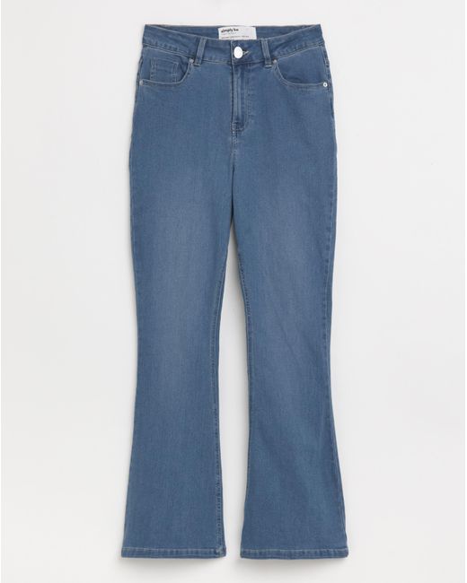 Simply Be Blue Flared Highwaist Super Stretch