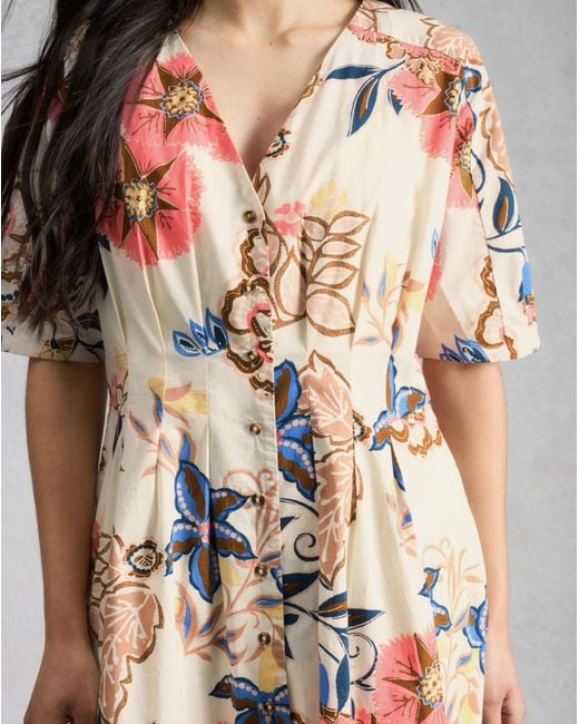 White Stuff Multicolor Kate Button Through Dress