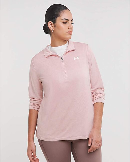 Under Armour Pink Tech 1/2 Zip Twist Top