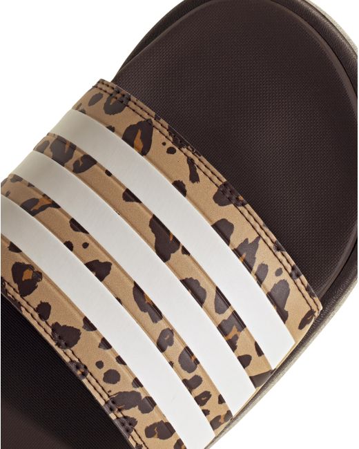 Adidas Brown Adilette Platform Slides