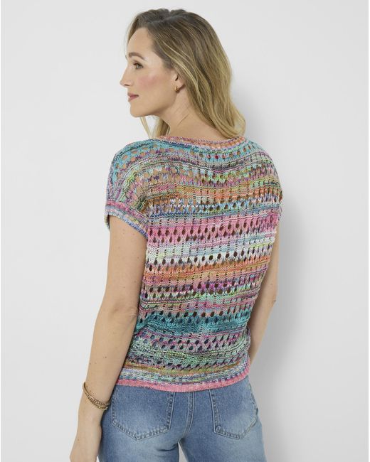 Joe Browns Blue Jb Clara Open Knit Sleeveless Jumper