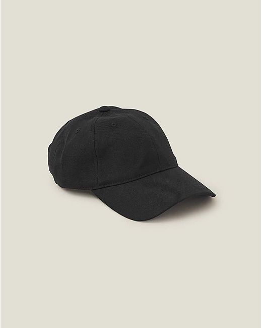 Accessorize Black Twill Baseball Cap