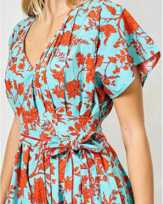 Hope & Ivy Red Marium Pleated Midaxi Dress