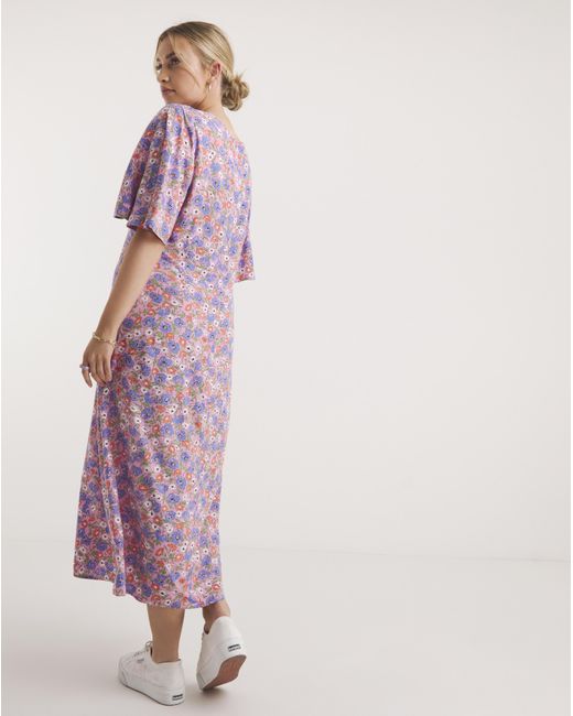 Nobody's Child Pink Eva Floral Midi Dress