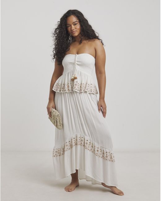 Simply Be Natural Dip Hem Beach Co Ord