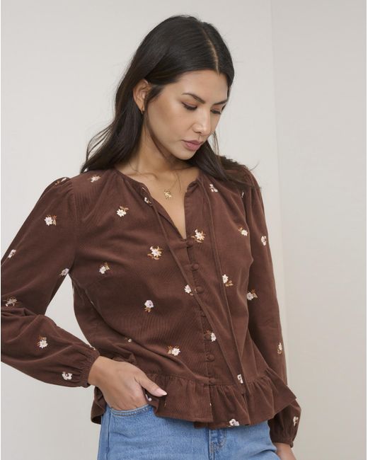 Nobody's Child Brown Nc Blanchett Cord Top