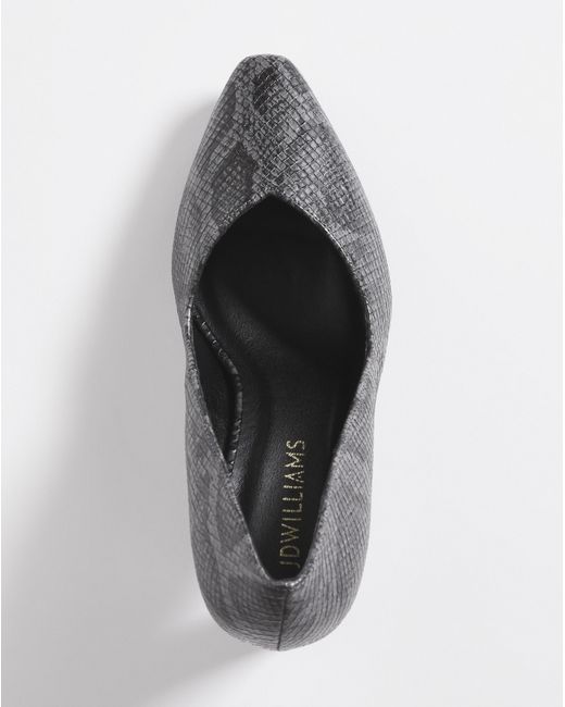 JD Williams White Heeled Court Shoe E Fit
