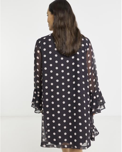 Simply Be Multicolor Swing Dress With Tie Detail